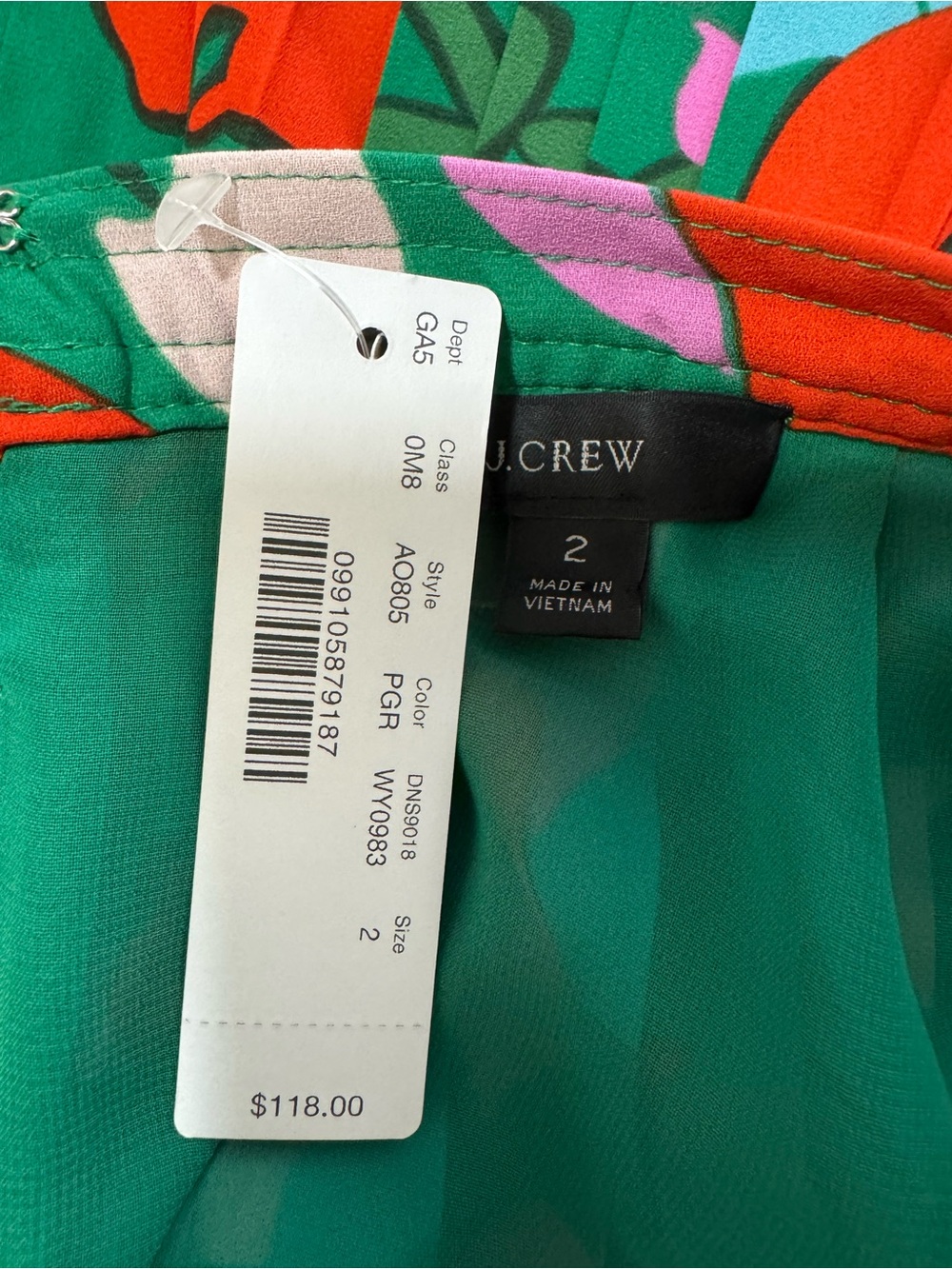 NWT J. Crew Pleated Midi Skirt in Confetti Floral Women’s Size 2 $118 - Picture 8 of 10